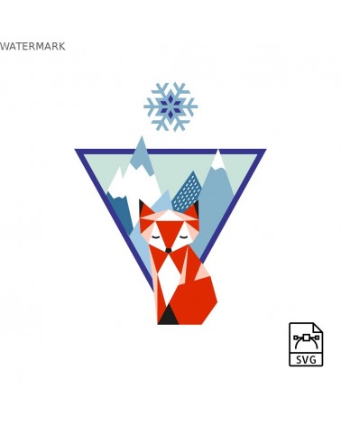 Mountain fox - Vector graphics